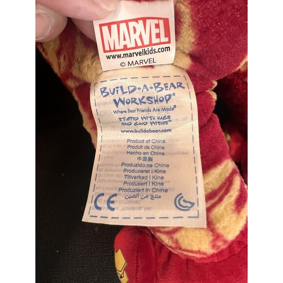 Build-A-Bear BAB Marvel Avengers IRON MAN Bear 16" Plush Soft Toy Teddy PRELOVED - Picture 6 of 10